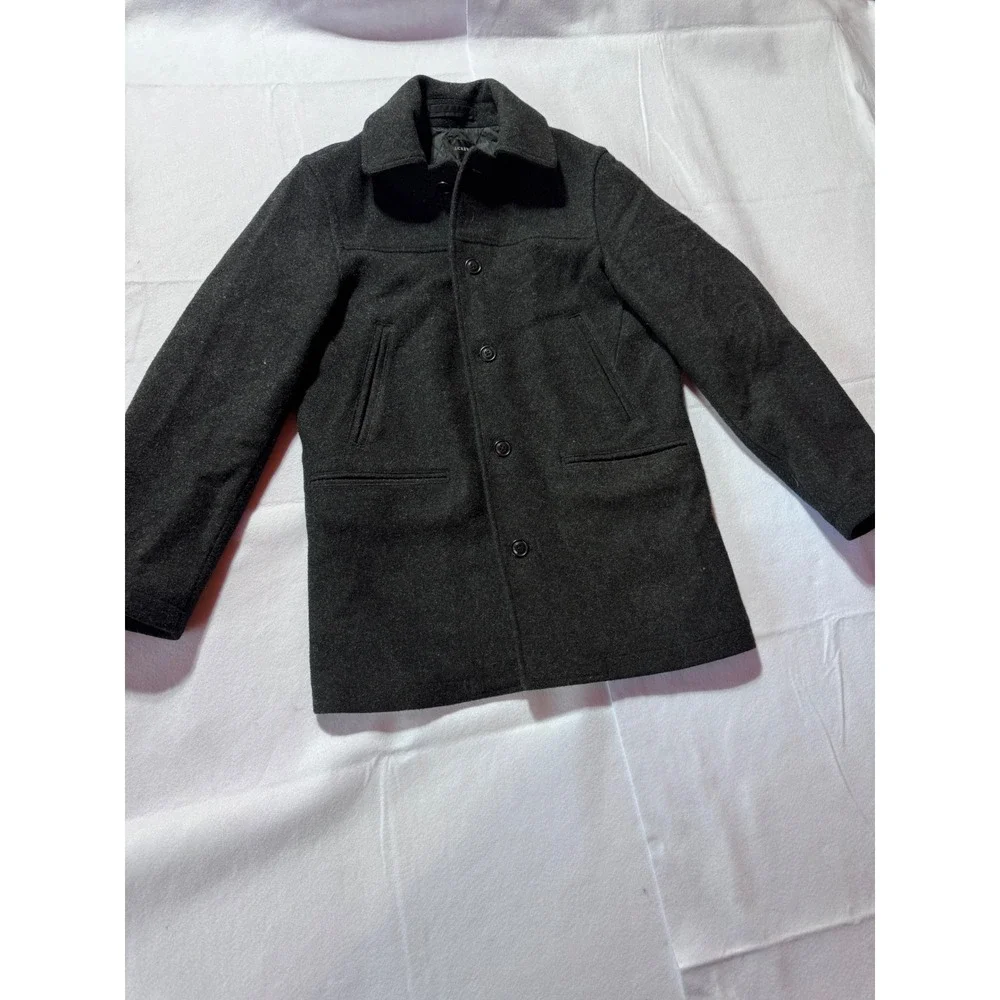 J.Crew University Jacket Mens Small Slim Fit Wool Charcoal Grey Thinsulate Coat